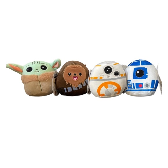 Squishmallows Toys Squishmallows Star Wars Set Of 4 5 Nwt The Child Bb8 Chewbacca R2d2